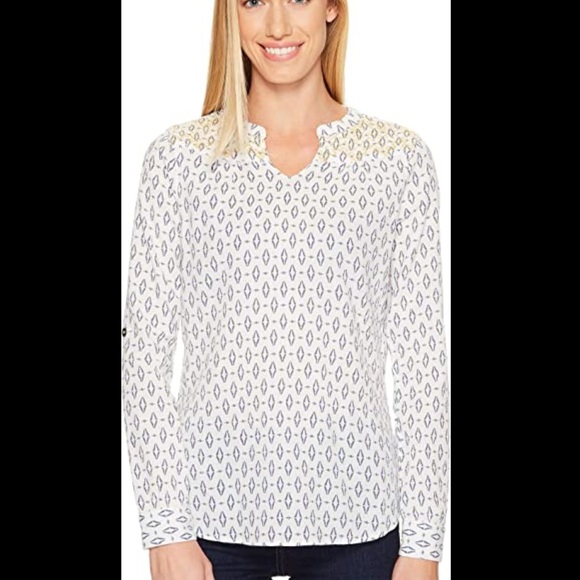 🆕 Anthropologie Boho Peasant Top☀️💙🌿 - Picture 3 of 9